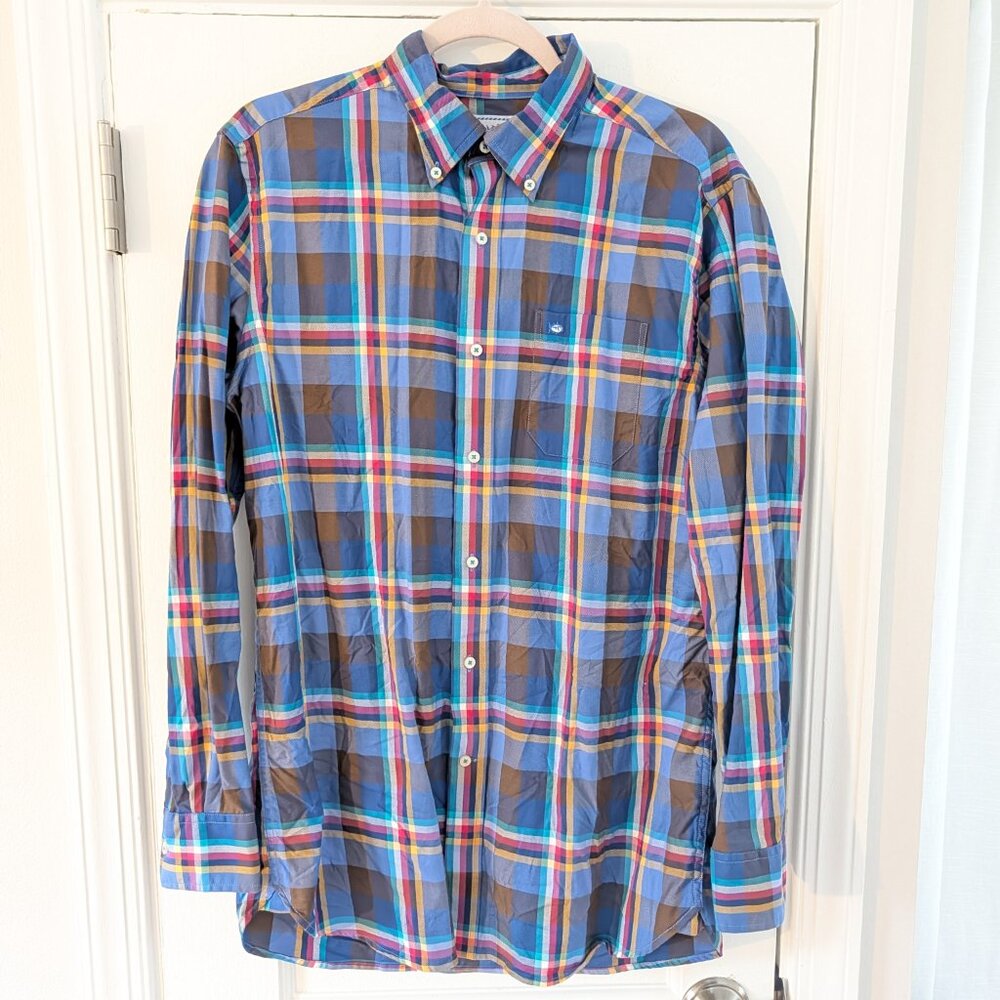 Southern Tide Cavalier Classic Fit Plaid Shirt / Sz Medium / EUC